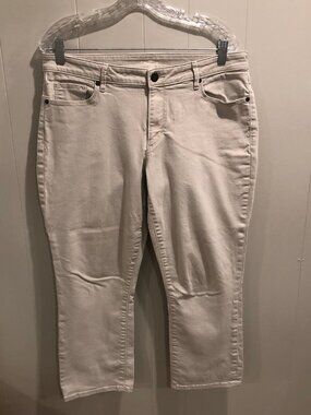 Loft Curvy Kick Crop Jeans, Size 12/31